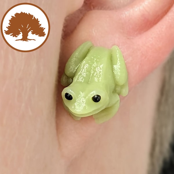 Frog Earring Studs | 3D Printed