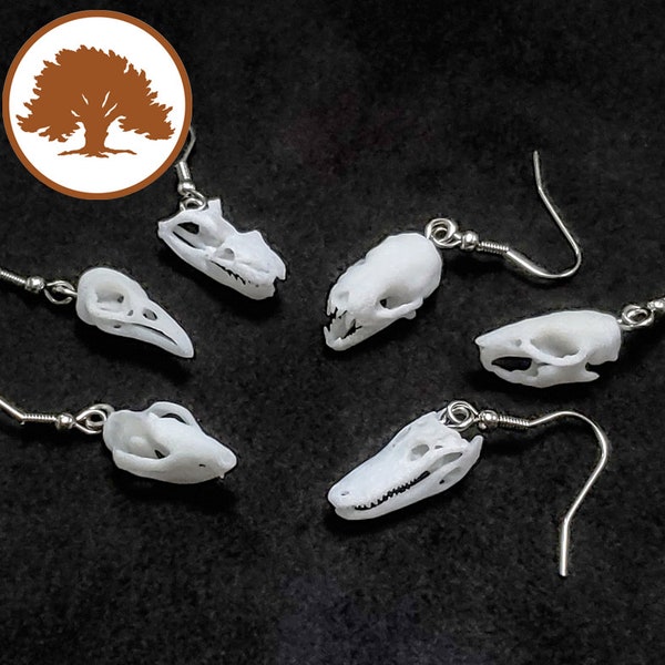 Animal Skull Dangle Earrings | 3D Printed | Mix and Match