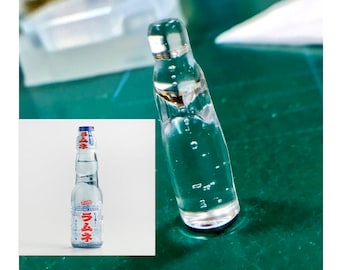 Silicone Mold, Ramune Glass Bottle Mold, Soda Bottle Mold, Glass Bottle Mold for UV Resin, Silver Clay, from Japan