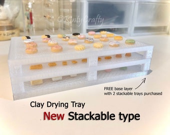 Craft Tools - Clay Drying Tray Stackable Tray for Air Drying Clay / Miniature Crafts and More