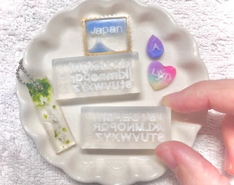 Set of 2 Mini Alphabet Mold, Capital Letters + Small Letters Molds - For Polymer clay, Resin Clay, UV Resin, Make customized Names