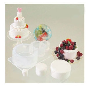 Molde de silicone em miniatura para bolo de casamento, molde de três camadas para casa de bonecas, silicone de alta qualidade, para argila de polímero, resina UV, da Floree Japan
