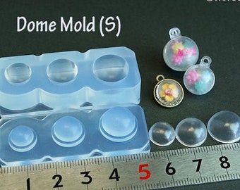 Silicone Mold (S) Hollow Dome Round Transparent Sphere Mold, Resin Shaker Mold For UV resin / Epoxy, Floree Japan C-586