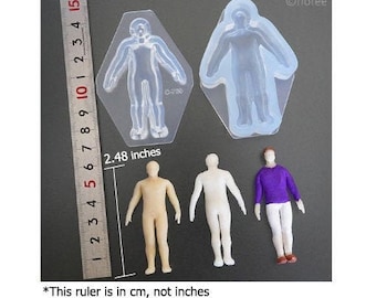 Silicone Mold, 1/28 Scale Miniature Human Mold, Miniature Male Figure Mold, for Diorama and Figure Modeling, Original Floree Mold