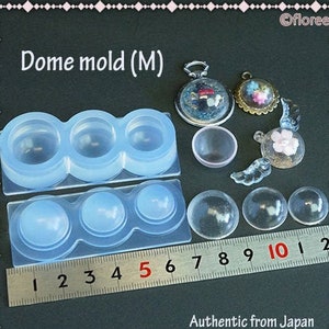 Silicone Mold (M) Dome Round Hollow Transparent Sphere Mold, Resin Shaker Mold, For Resin Crafts, Authentic Made in Japan