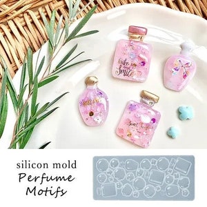 Puede incluir: Molde de silicona para hacer dijes de botella de perfume. El molde tiene seis formas diferentes, incluyendo un cuadrado, un rectángulo y un círculo. El molde está hecho de silicona transparente y es fácil de usar. El molde es perfecto para hacer manualidades de resina.