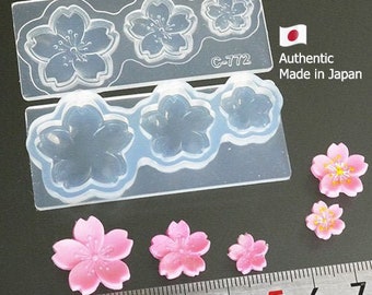 New 2021 3D Miniature Sakura Flower Silicone Mold (With Centre Detailing), Cherry Blossom Mold (for UV Resin, Polymer Clay)