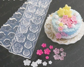Silicone Mold 3D Sakura Flower Petals mold Flowers Cherry Blossom Original Floree Mold, from Japan (for UV resin, epoxy, polymer clay)　C-686