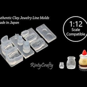 Molde de silicona, molde para pudín en miniatura, compatible con casa de muñecas a escala 1:12, auténtico de Japón (para resina UV/epoxi/arcilla polimérica)