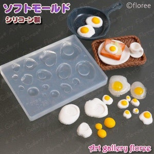 Silicone Mold Egg Mold Sunny Side Up Egg Benedict Fried Egg Dollhouse Food Soft Mold High Quality UV Resin Air Dry Clay Floree Japan