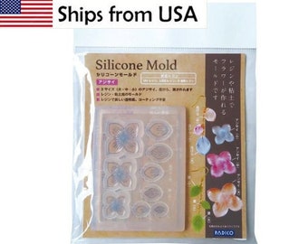 Silicone Mold, Miniature Hydrangea Flower Mold for UV Resin and Polymer Clay, Authentic from Padico Japan