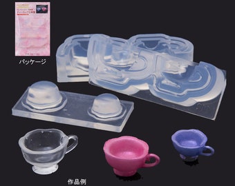 Silicone Mold Teacup with Frill Edges High Quality Soft Mold For Clay / Resin / UV Resin Miniature Dollhouse Drinking Cups