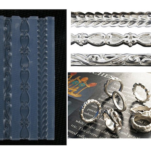 Silicone Mold Silver Ring Mold for Silver Clay Wave Pattern Etsy