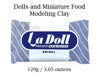 Japan La Doll Premix Modeling Clay Air Drying Type, 120g / 4.2 ounces, for Clay Modeling, Doll Making Clay, Authentic Direct from Japan