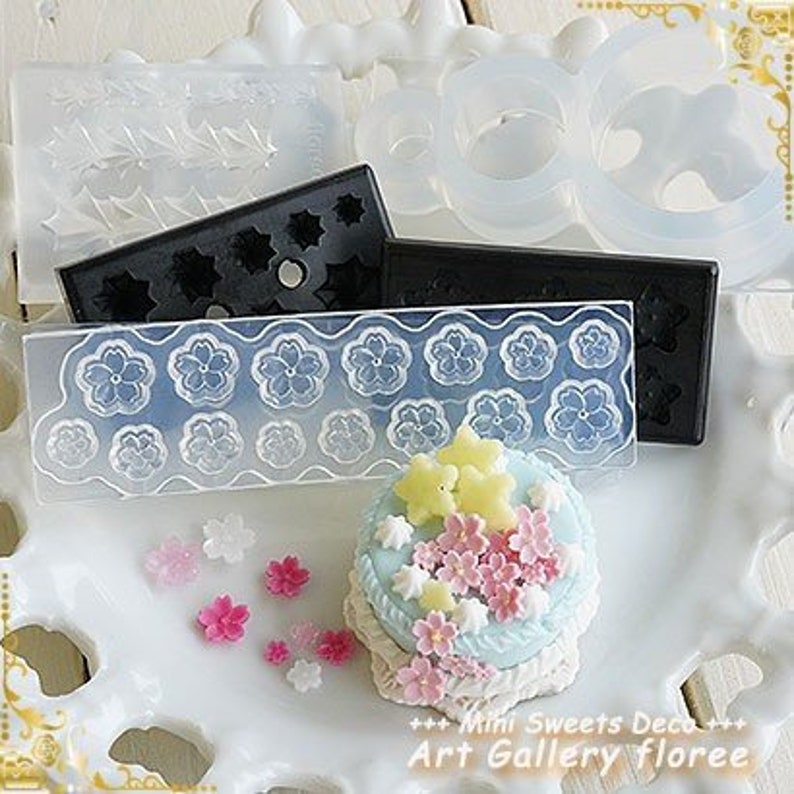 for UV resin, epoxy, polymer clay Silicone Mold 3D Sakura Flower Petals mold Flowers Cherry Blossom Original Floree Mold from Japan