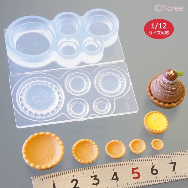 Silicone Mold Miniature Mont Blanc Mold, 1:12 Scale Compatible, Fake Food Miniature Dollhouse use with UV resin Polymer Clay Air Dry Clay