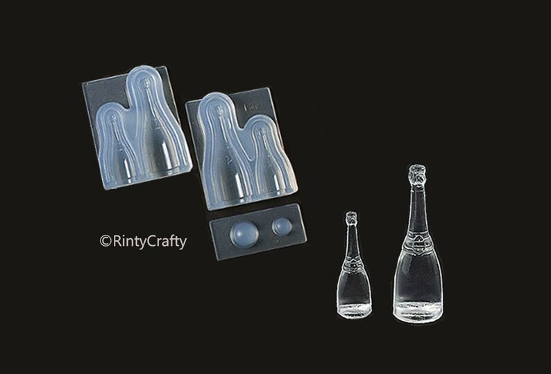 Silicone Mold Miniature Wine Bottle Mold Champagne Bottle Etsy