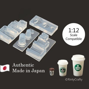 Silicone Mold Tumbler Mold, Cafe Takeaway Cup Mold, Coffee Drink Cup Mold 1:12 Scale, Shaker Mold, for Dollhouse and Shakers, From Japan