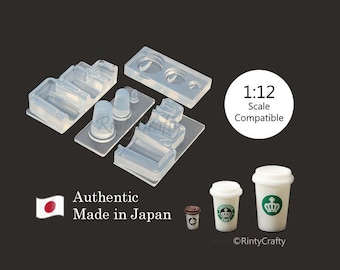 Silicone Mold Tumbler Mold, Cafe Takeaway Cup Mold, Coffee Drink Cup Mold 1:12 Scale, Shaker Mold, for Dollhouse and Shakers, From Japan