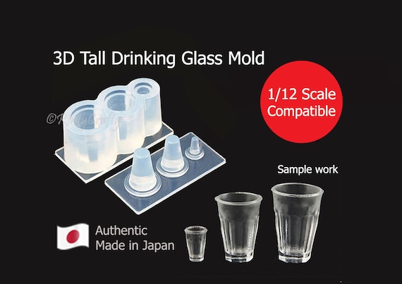 Silicone Mold Miniature Drinking Tall Glass Cup Silicone Mold 1:12