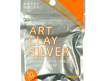 50g / 0.110 lb. Silver Clay Art, for Jewelry and Modeling Work Fine Silver with Beautiful Shine - Original from Japan