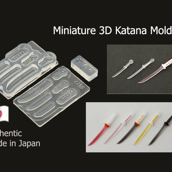 Silicone Mold, Miniature Sword Mold / Japanese Katana Mold - For UV Resin / Polymer Clay, Authentic Made in Japan