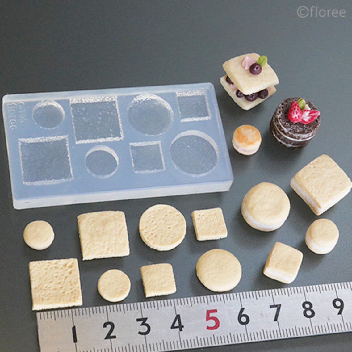 Silicone Mold Miniature Sponge Cake Mold in Round and Square Etsy