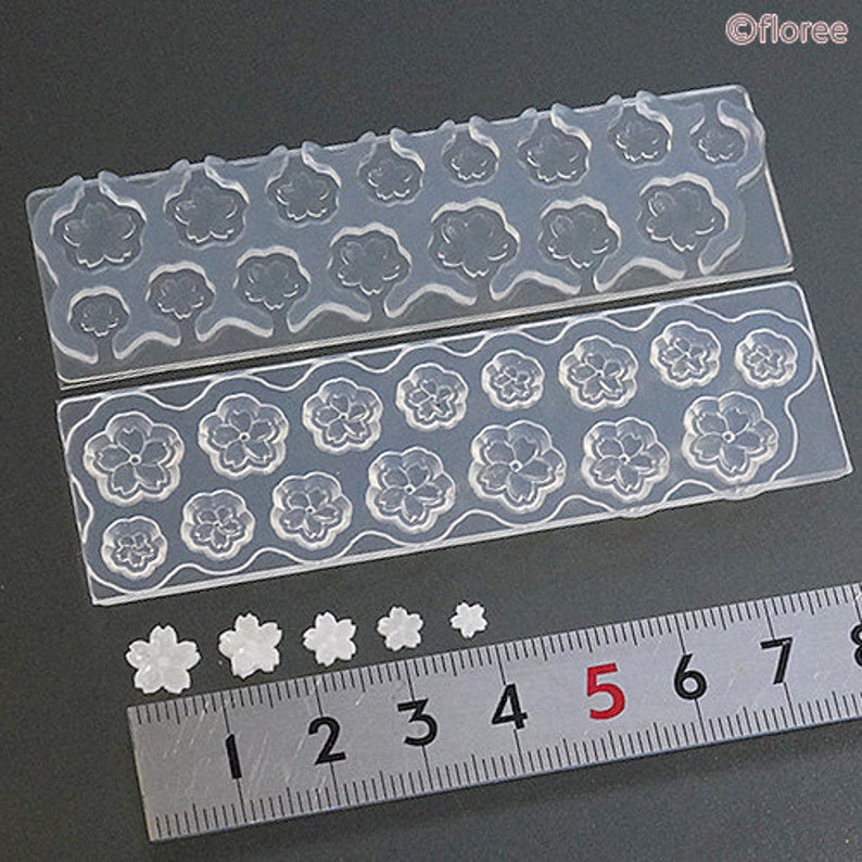 for UV resin, epoxy, polymer clay Silicone Mold 3D Sakura Flower Petals mold Flowers Cherry Blossom Original Floree Mold from Japan