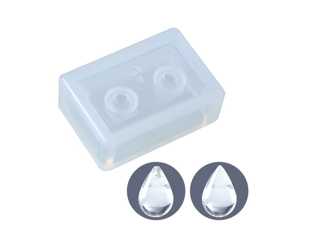 Mini molde de bola de silicona transparente 3D para resina epoxi, molde de  resina de gotas de agua, moldes de fundición colgantes para manualidades de  resina UV, fabricación de joyas de bric