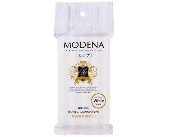 250g (0.55lbs) JAPAN Modena Air Dry Polymer Clay from Japan WHITE - #1 in Japan for Making Miniature Fake Food Charms (No Baking Required)