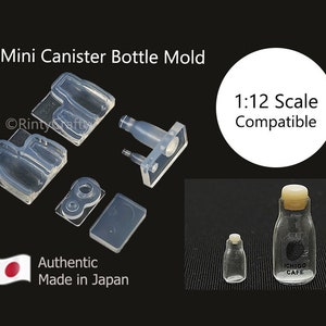 3D Silikonform Miniatur-Kanister-Flaschenform für Miniaturhandwerk, falsches Essen (UV-Harz/Epoxidharz) authentisch hergestellt in Japan (Maßstab 1:12)