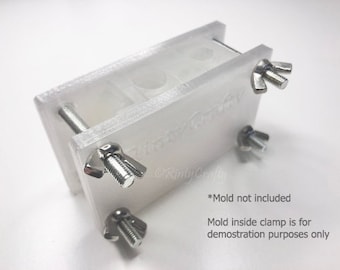 Mini Mold Clamp for Holding Two-Part / Three-part Molds Together (Craft Tool) Transparent PETG Clamping Tool for Resin Crafts By RintyCrafty