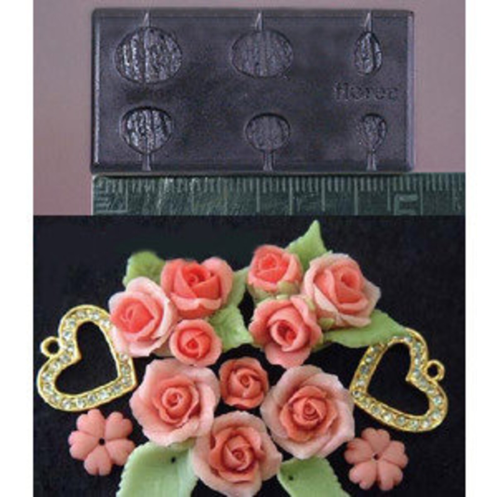 Clay Mold 3D Rose Mold Flower Petals Mold Flowers Mold. Rose Etsy
