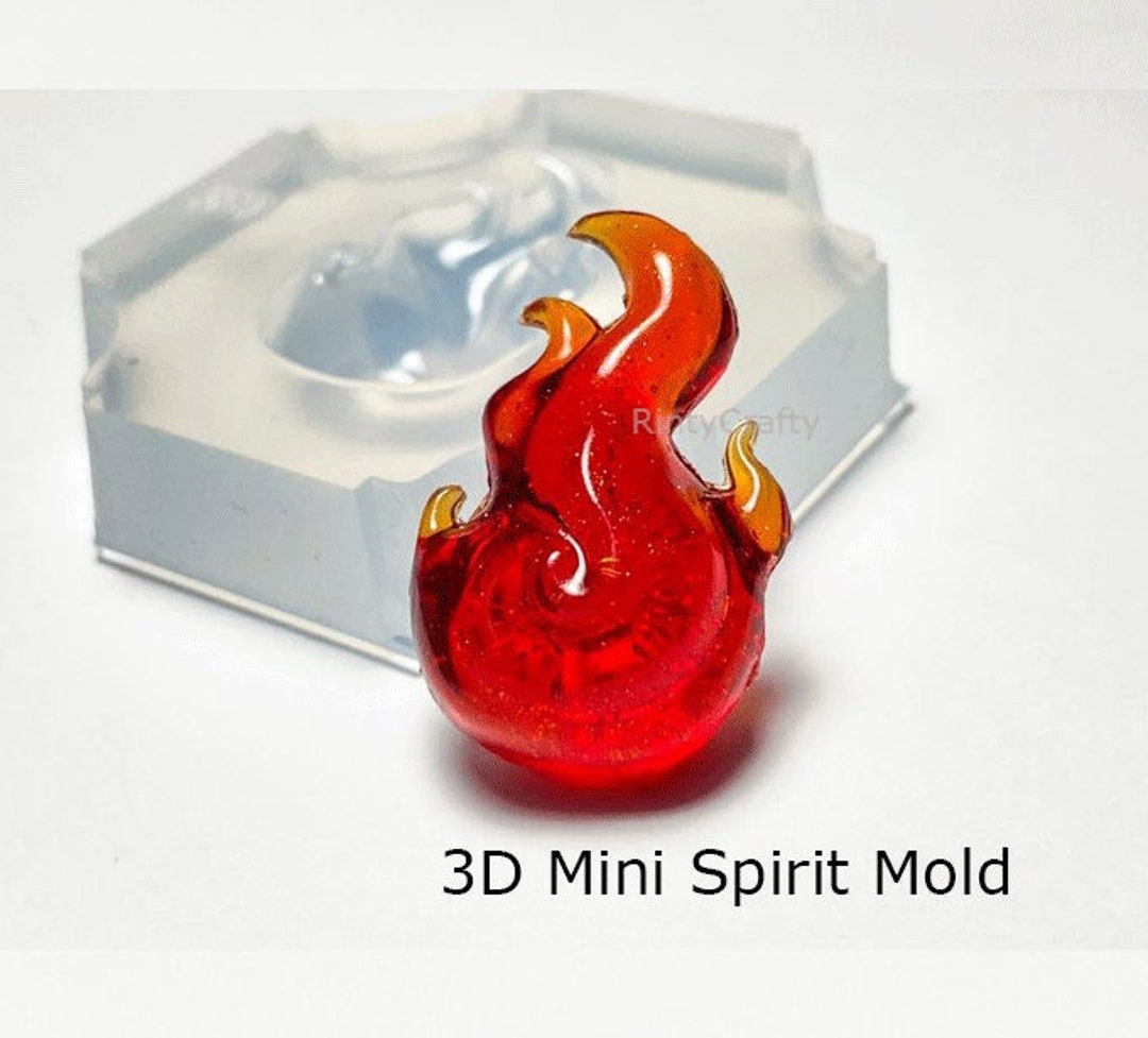 Silicone Mold, 3D Mini Spirit Mold, (bonfire Mold / Burning Fire Mold ...