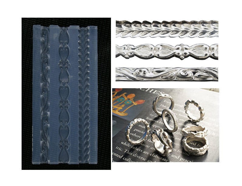 Silicone Mold Silver Ring Mold for Silver Clay Wave Pattern Etsy