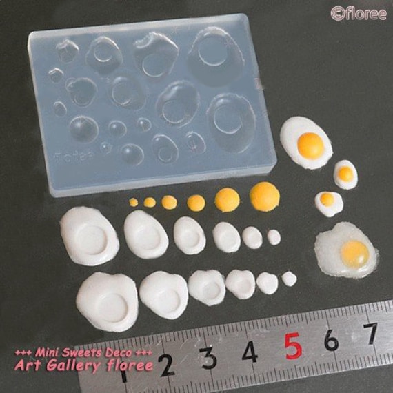 Silicone Mold Egg Mold Sunny Side up Egg Benedict Fried Egg Dollhouse Food  Soft Mold High Quality UV Resin Air Dry Clay Floree Japan 