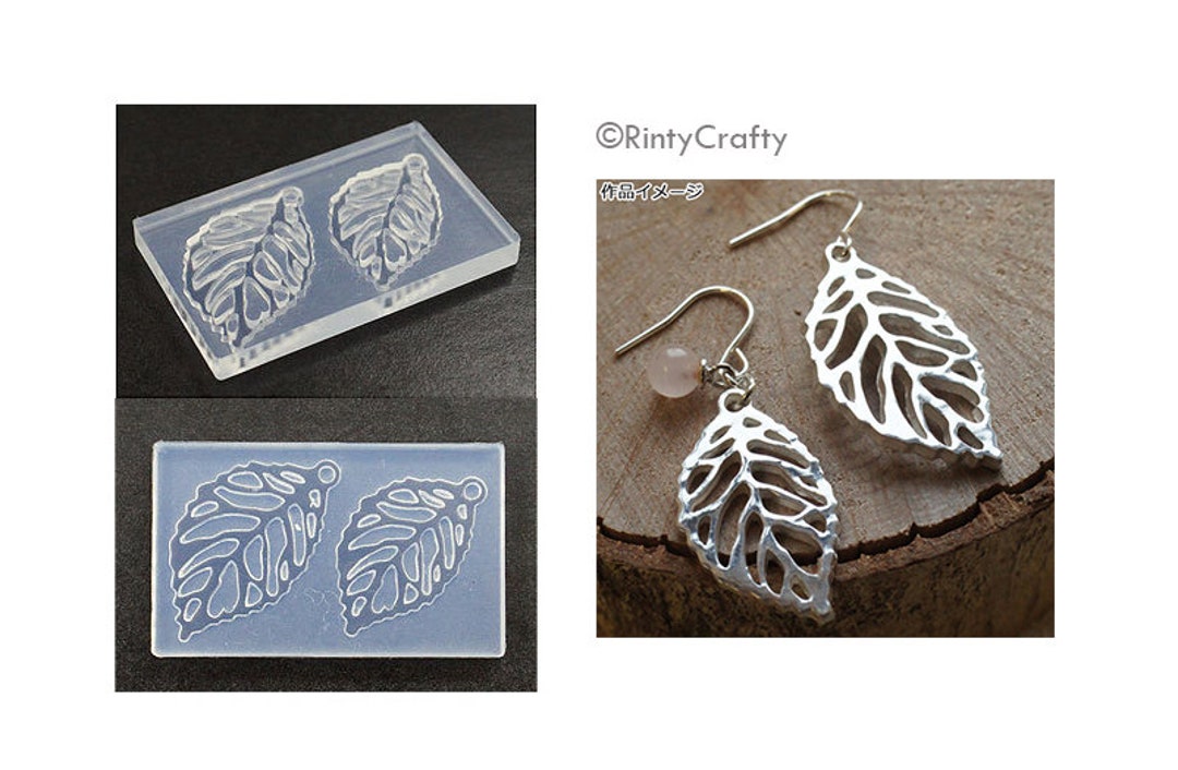 Silicone Mold Leaf Mold for Silver Clay Jewelry, Leaf Pendent Mold