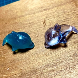 Silicone Mold, 3D Dolphin Mold, Two-Part Mold, for UV Resin / Epoxy, Polymer Clay - Handmade in Japan