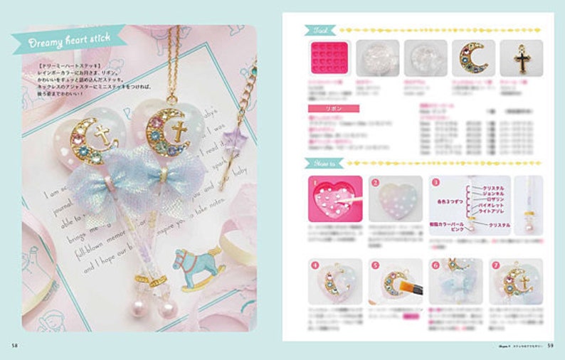 Japanese Craft Book UV Resin Making Yume Kawaii Cocotte Making with Resin Handmade Accessories modeling jewelry craft set -