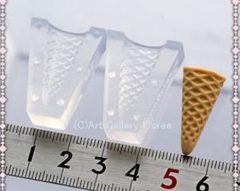 Silicone Mold 3D Ice Cream Cone only Floree Soft Mold for UV Resin, Polymer Clay, Resin clay from Japan
