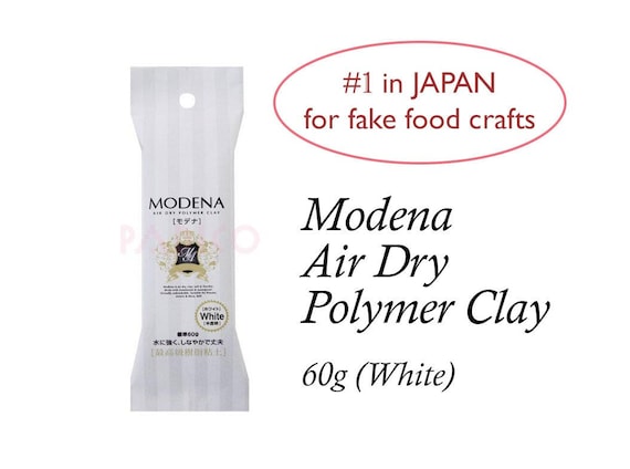 JAPAN Modena Argilla polimerica essiccata all'aria 60 g dal Giappone BIANCA  N. 1 in Giappone per realizzare ciondoli in miniatura con cibi finti non è  necessaria la cottura -  Italia