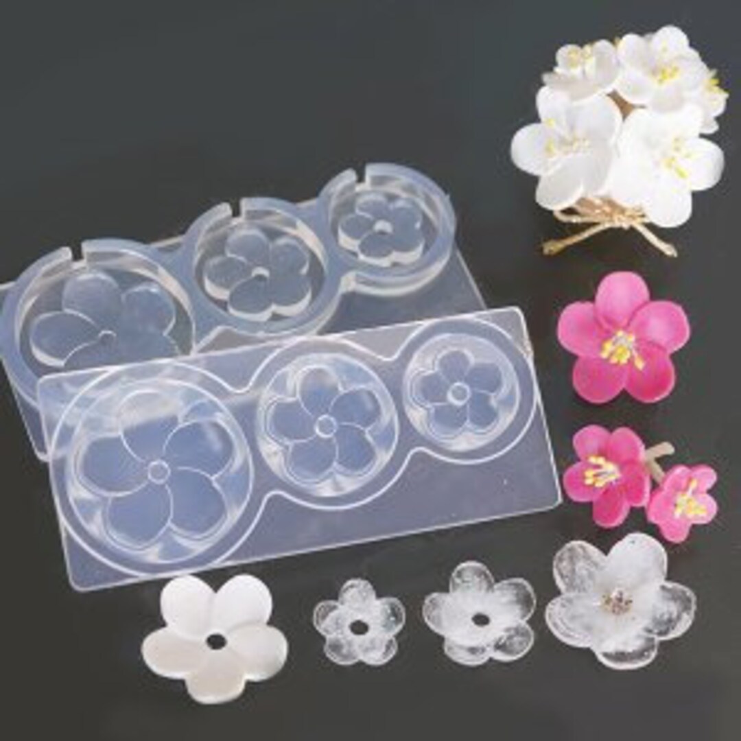 Silicone Mold Plum Flower Petals Mold Flowers Ume High Quality Soft for Clay / Resin / UV Resin