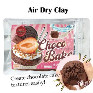 Japan Patissier Clay Series Choco Bake Air Dry Clay (100g) - Crumbly Texture Crafting Clay, for Fake Food / Miniature Food from Japan