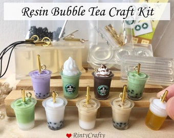 RESTOCKED Resin Bubble Tea Crafting Box, Crafting Kit with Silicone Mold and Accessories, Authentic Made in Japan