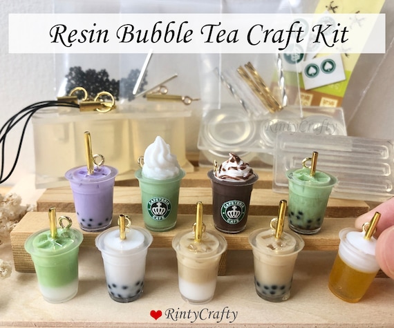 RESTOCKED Resin Bubble Tea Crafting Box, Crafting Kit With
