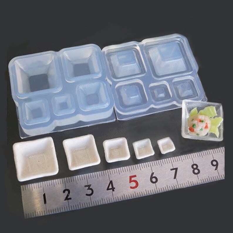 Silicone Mold Square Plate Bowl Mold Porcelain 5 Sizes Food Etsy