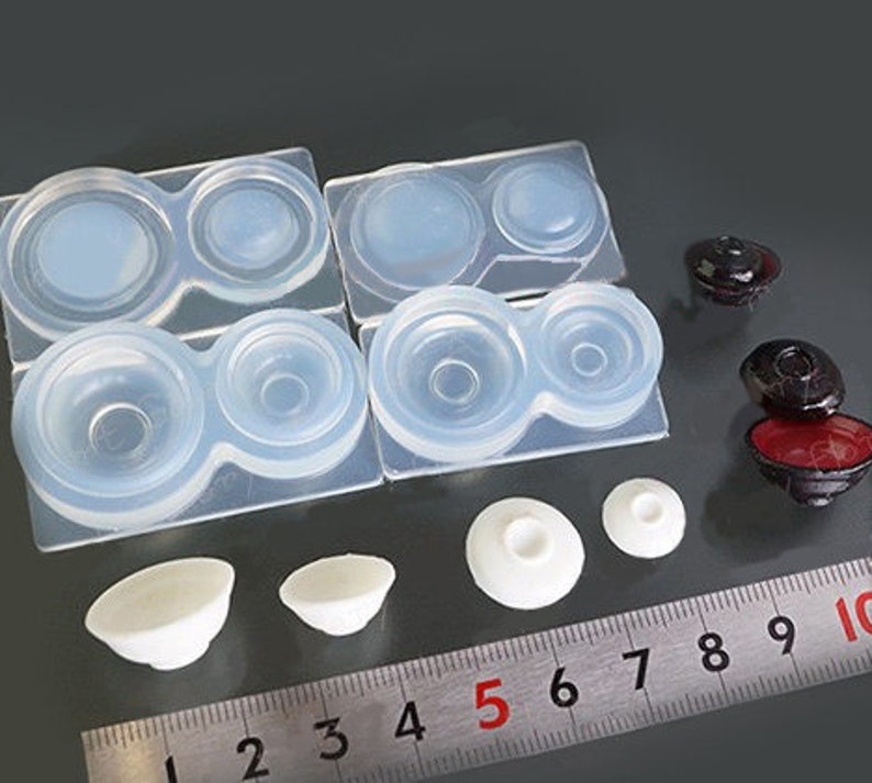 Silicone Mold 3D Bowl with Lid Round Porcelain Food Dish Small Etsy