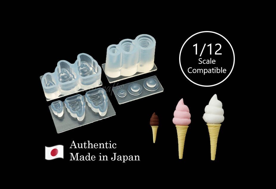ONNPNN Ice Cream Shape Silicone Mold, 3D Ice Cream Cup Cake Molds,  Ice-Cream Cone Candle Mold, Handmade Soap Aromatherapy Plaster Molds for  Chocolate