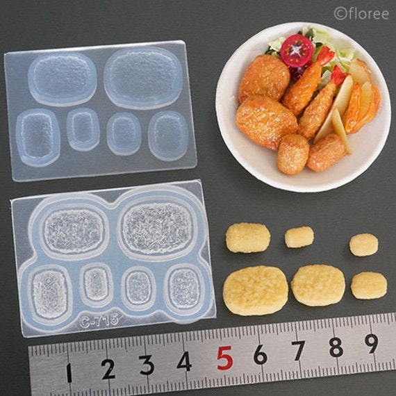 Molde de silicona, molde de croquetas en miniatura, para hacer alimentos  falsos en miniatura arcilla polimérica de resina UV Floree Original  auténtico Japón -  México