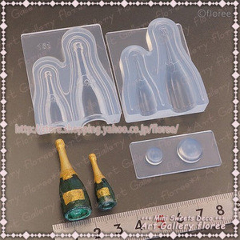 Silicone Mold Miniature Wine Bottle Mold Champagne Bottle Etsy